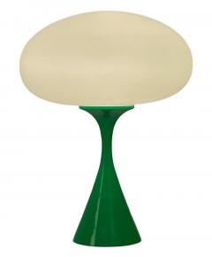  Design Line Mid Century Modern Mushroom Table Lamp by Designline in Green White Glass - 3536372
