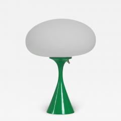  Design Line Mid Century Modern Mushroom Table Lamp by Designline in Green White Glass - 3536469