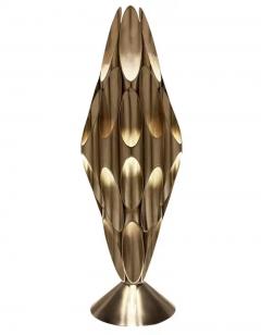  Design Line Mid Century Modern Tubular Table Sculpture Lamp in Solid Chrome After Rougier - 3208639