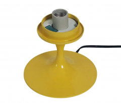  Design Line Mid Century Modern Tulip Table Lamp by Design Line in Yellow with White Glass - 2592169