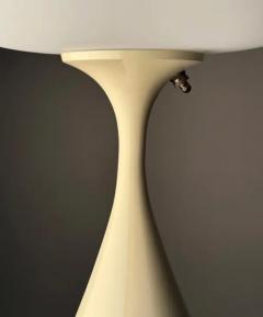  Design Line Mid Century Table Lamp by Designline in Cream Beige with White Frosted Shade - 3792301