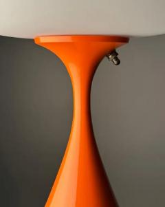  Design Line Mid Century Table Lamp by Designline in Retro Orange with White Frosted Shade - 3792308