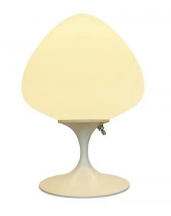  Design Line Modern Tulip Bedside Table Lamp or Desk Lamp by Designline in White with Glass - 3708511