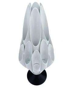 Design Line Pair of Space Age Post Modern Table Lamps in Black White After Rougier - 3146243