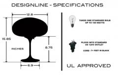  Design Line Tall Stemlite Table Lamp by Designline in Beige with White Frosted Glass Shade - 3808246