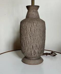  Design Technics 1960s Design Technics Ceramic Table Lamp with Deeply Incised Decor Mid Century - 3799170