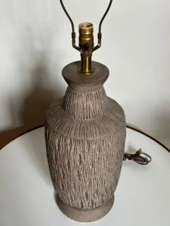  Design Technics 1960s Design Technics Ceramic Table Lamp with Deeply Incised Decor Mid Century - 3799172