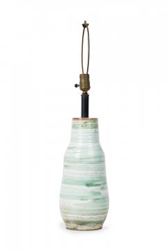  Design Technics Design Technics Ceramic Green and White Hand Painted Table Lamp - 4163016