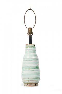  Design Technics Design Technics Ceramic Green and White Hand Painted Table Lamp - 4163017