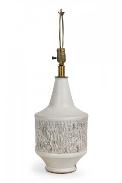  Design Technics Design Technics Ceramic Heavy Texture White Glazed Table Lamp - 4163043