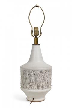  Design Technics Design Technics Ceramic Heavy Texture White Glazed Table Lamp - 4163044