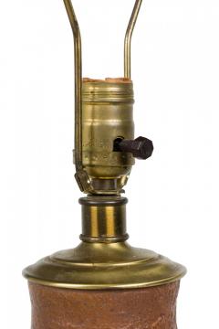  Design Technics Design Technics Ceramic Torpedo Column Table Lamp on Wood Stand - 4163025