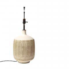  Design Technics Design Technics Table Lamp Ceramic Off White Beige Textured Signed - 4432786