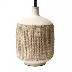  Design Technics Design Technics Table Lamp Ceramic Off White Beige Textured Signed - 4432787