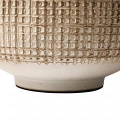  Design Technics Design Technics Table Lamp Ceramic Off White Beige Textured Signed - 4432800