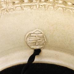  Design Technics Design Technics Table Lamp Ceramic Off White Beige Textured Signed - 4432803