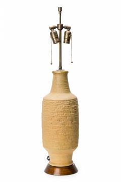  Design Technics Pair Of Design Technics Mid Century Textured Beige Ceramic Table Lamps - 3170095