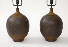  Design Technics Pair of Glazed Ceramic Lamps by Design Technics United States c 1950 - 3519662