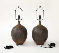  Design Technics Pair of Glazed Ceramic Lamps by Design Technics United States c 1950 - 3519667