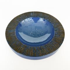  Design Technics Set of 2 Lee Rosen Cerulean Blue Ceramic Low Bowl for Design Technics - 3459368