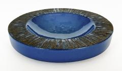  Design Technics Set of 2 Lee Rosen Cerulean Blue Ceramic Low Bowl for Design Technics - 3459370