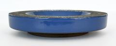  Design Technics Set of 2 Lee Rosen Cerulean Blue Ceramic Low Bowl for Design Technics - 3459371