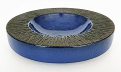  Design Technics Set of 2 Lee Rosen Cerulean Blue Ceramic Low Bowl for Design Technics - 3459379