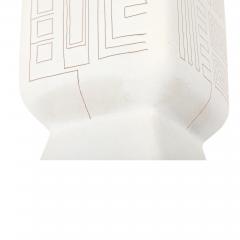  Design Technics Tall Architectural Table Lamp Ceramic Incised Abstract Geometric - 4432816