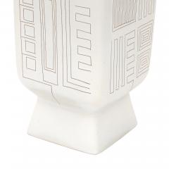  Design Technics Tall Architectural Table Lamp Ceramic Incised Abstract Geometric - 4432821