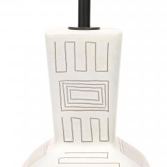  Design Technics Tall Architectural Table Lamp Ceramic Incised Abstract Geometric - 4432841