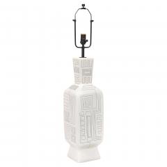  Design Technics Tall Architectural Table Lamp Ceramic Incised Abstract Geometric - 4432856