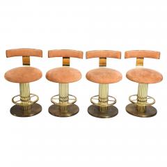  Designs for Leisure Ltd Design for Leisure Art Deco Revival Brass Counter Stools - 2689859