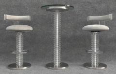  Designs for Leisure Ltd Design for Leisure Gray Ultrasuede Lucite Aluminum Glass Postmodern Bar Suite - 3253772