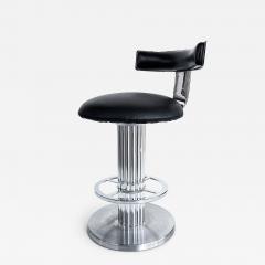  Designs for Leisure Ltd Design for Leisure Ltd Swivel Counter Stools Chrome and Leather Pair - 4381900
