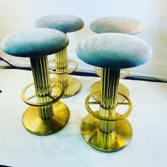  Designs for Leisure Ltd SUITE OF FOUR BRASS MODERNIST STOOLS BY DESIGNS FOR LEISURE - 1553637