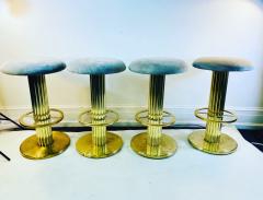  Designs for Leisure Ltd SUITE OF FOUR BRASS MODERNIST STOOLS BY DESIGNS FOR LEISURE - 1553639