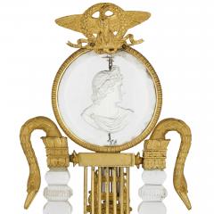  Desprez Restauration gilt bronze mounted crystal lyre mantel clock - 1588336