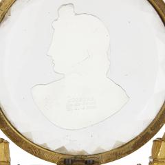  Desprez Restauration gilt bronze mounted crystal lyre mantel clock - 1588342