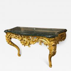  Dessin Fournir Companies 18c Style French Giltwood Rococo Console Table With Marble Top - 4762639