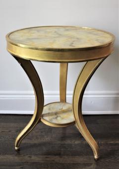  Dessin Fournir Companies Antiqued Gold Side Table - 3157121