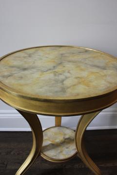  Dessin Fournir Companies Antiqued Gold Side Table - 3157124