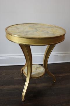  Dessin Fournir Companies Antiqued Gold Side Table - 3157126