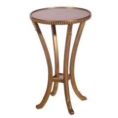  Dessin Fournir Companies Dessin Fournir Blaire Zebrawood Giltwood Side Table 4008 - 4511272