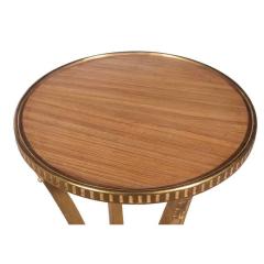  Dessin Fournir Companies Dessin Fournir Blaire Zebrawood Giltwood Side Table 4008 - 4511273