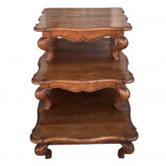  Dessin Fournir Companies Dessin Fournir Italian Walnut Three Step Side Table - 4586346
