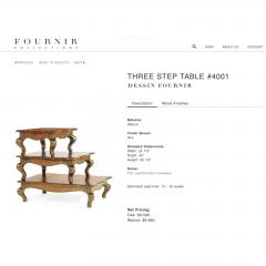  Dessin Fournir Companies Dessin Fournir Italian Walnut Three Step Side Table - 4586349