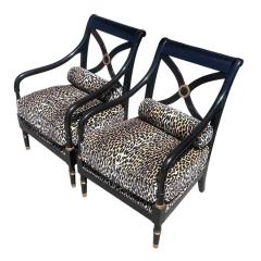  Dessin Fournir Companies Pair of Therien Workshops for Dessin Fournir Regency Style Club Chairs - 4306773