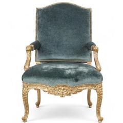  Dessin Fournir Companies Quatrain for Dessin Fournir Louis XV Style Giltwood Fauteuil Arm Chair - 4406738