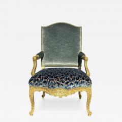  Dessin Fournir Companies Quatrain for Dessin Fournir Louis XV Style Giltwood Fauteuil W Blue Silk Velvet - 4434641
