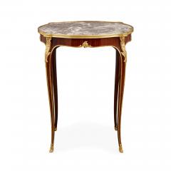  Deveraux Louis XV Style Ormolu Mounted Side Table with Marble Top Retailed by Deveraux - 2863204